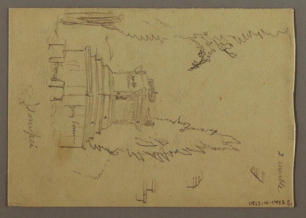 Tekening, toneelkoets, mogelijk 1868-69 door Frederic Edwin Church