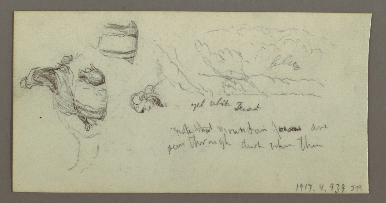 Tekening, Studie van de benen van een kameel, mogelijk 1868 door Frederic Edwin Church