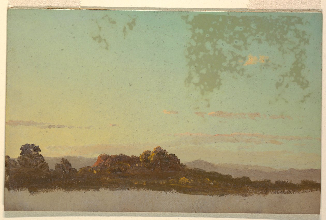 Tekening, Zomerlandschap, 1870-80 door Frederic Edwin Church