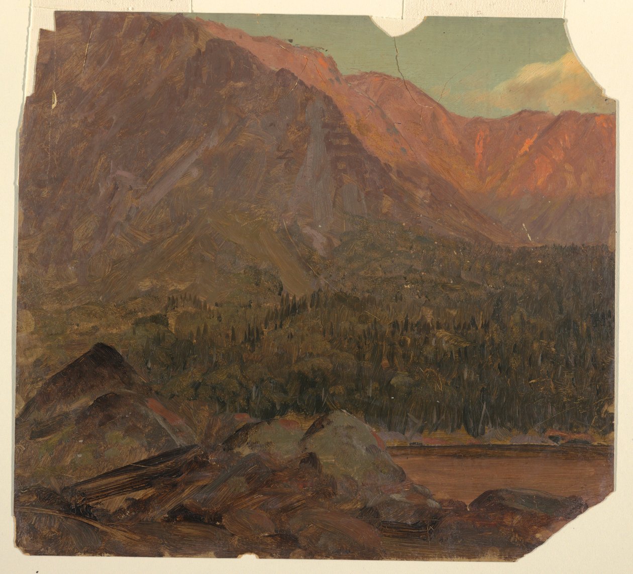 Tekening, Het grote Katahdin-bekken, Maine, 1860-70 door Frederic Edwin Church