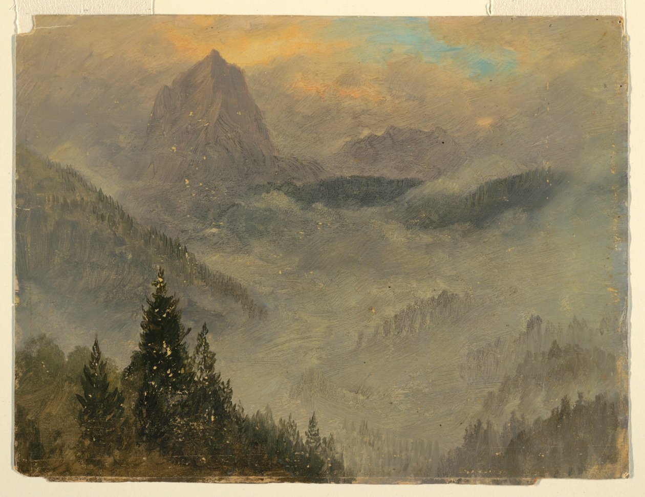 Tekening, De Hochkalter, bij Berchtesgaden, 1868 door Frederic Edwin Church
