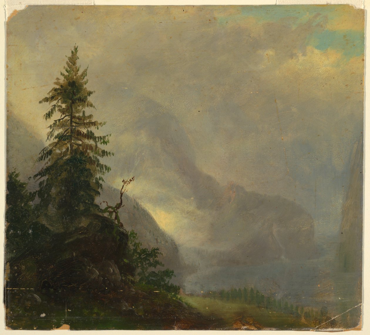 Tekening, De Koenigsee, bij Berchtesgeden, Beieren, 1868 door Frederic Edwin Church