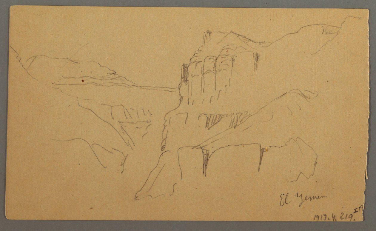 Tekening, Valleyside, februari 1869  door Frederic Edwin Church