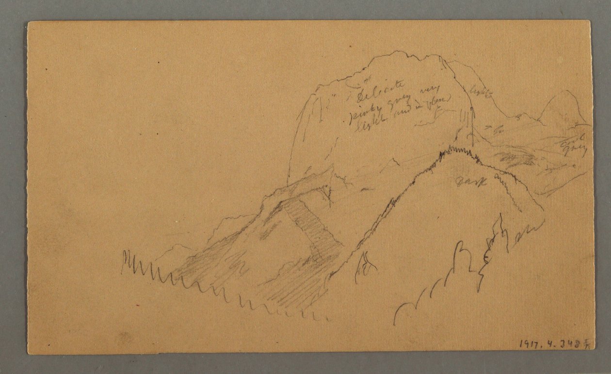 Tekening, Bosrijke toppen, 27 juli 1868 door Frederic Edwin Church