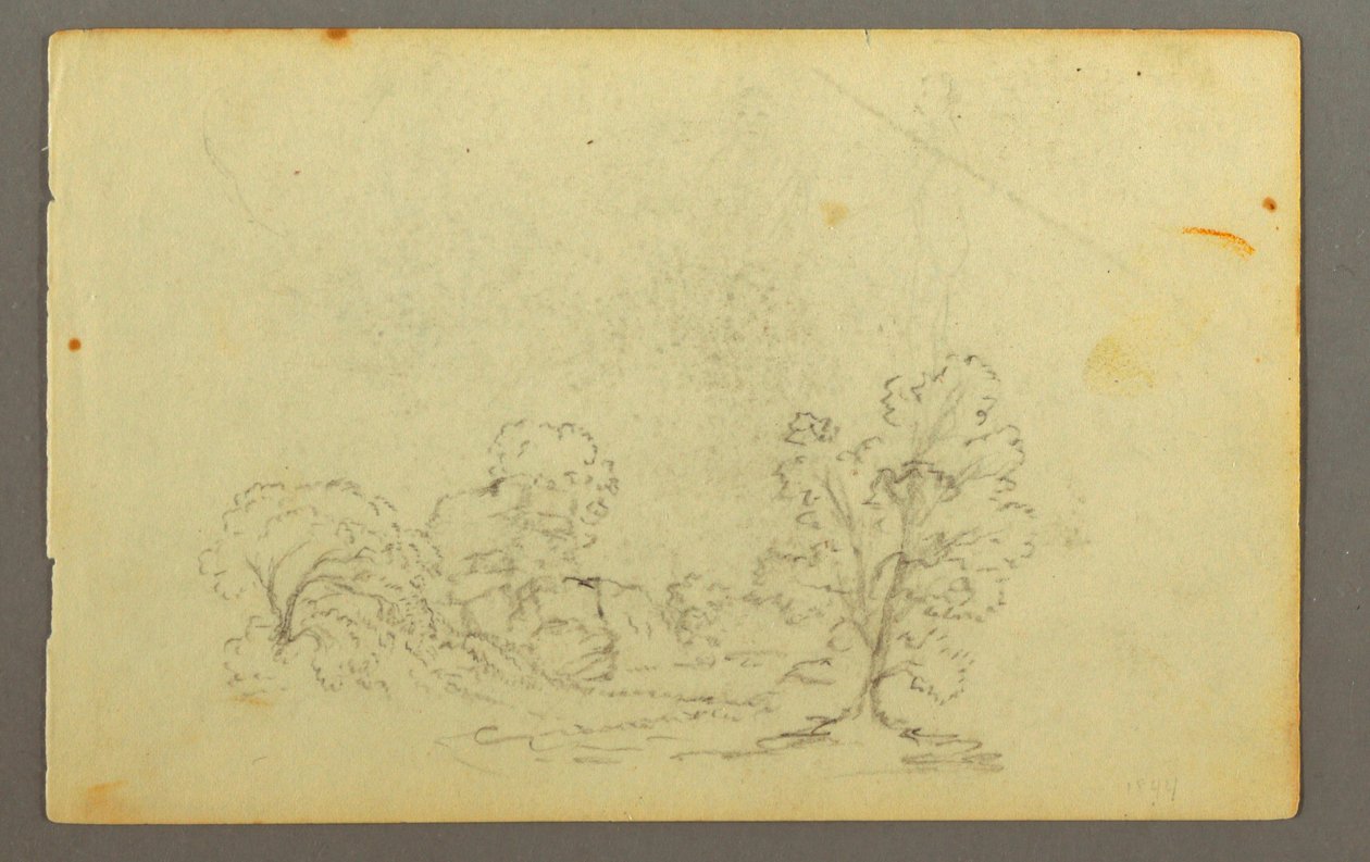 Tekening, Boslandschap, mogelijk 1845 door Frederic Edwin Church