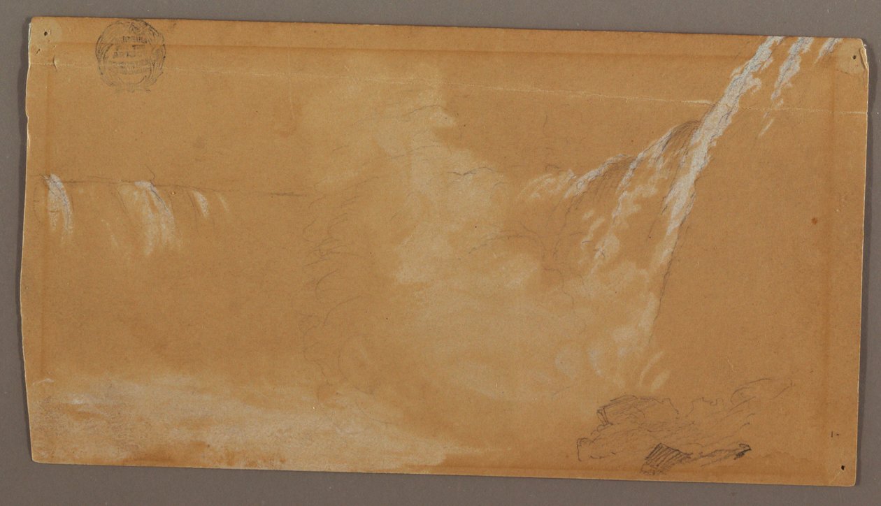 Grootste deel van Horseshoe Falls, gezien vanaf de Canadese kant van de Niagara-rivier door Frederic Edwin Church