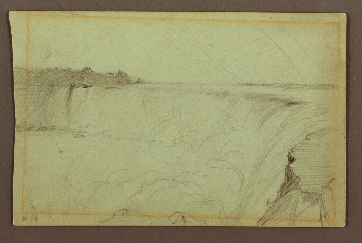 Horseshoe Falls met een Dubbele Regenboog, Niagara River, Canada door Frederic Edwin Church