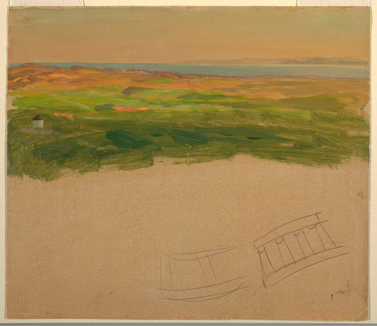 Landschap, nabij Syrië of Griekenland door Frederic Edwin Church