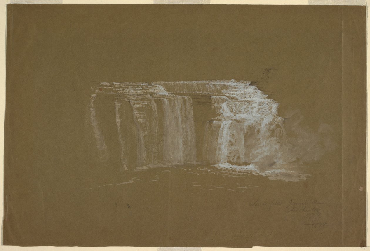 Lower Falls, Genesee River, Rochester, New York door Frederic Edwin Church