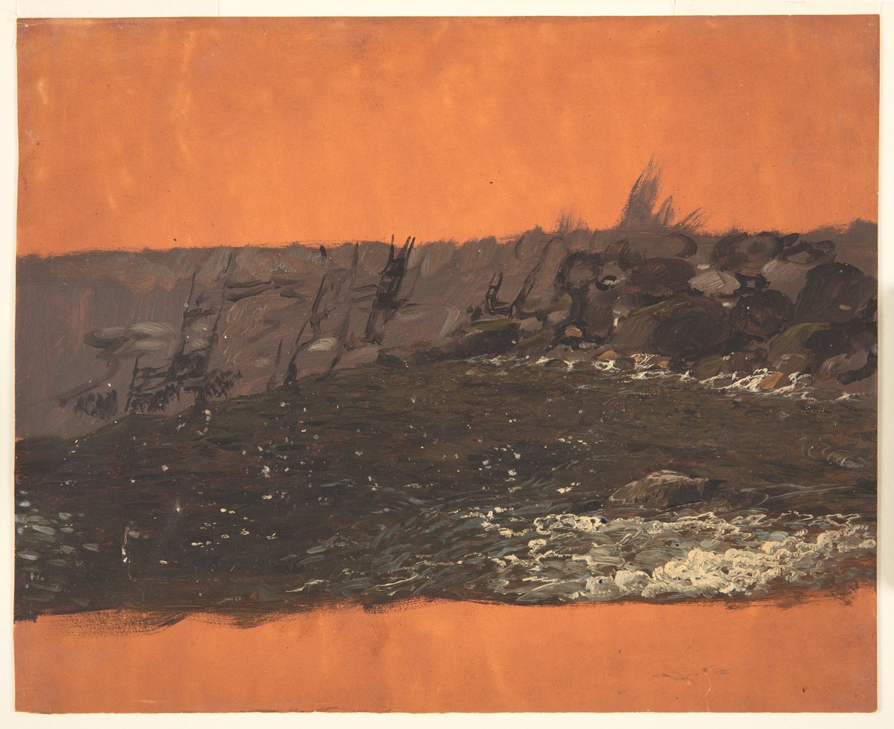 Kust van Maine door Frederic Edwin Church