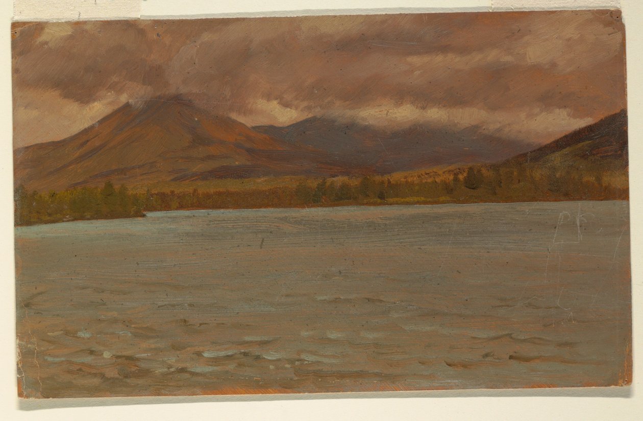 Mt. Katahdin vanaf Lake Katahdin door Frederic Edwin Church
