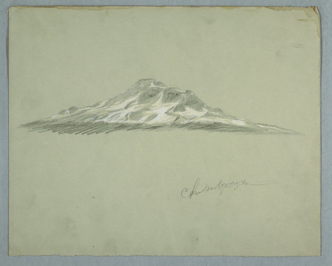 Met Sneeuw Bedekte Piek van de Chimborazo, Ecuador door Frederic Edwin Church