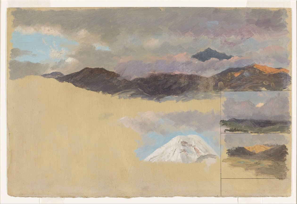 Studies van de berg Chimborazo, Ecuador door Frederic Edwin Church