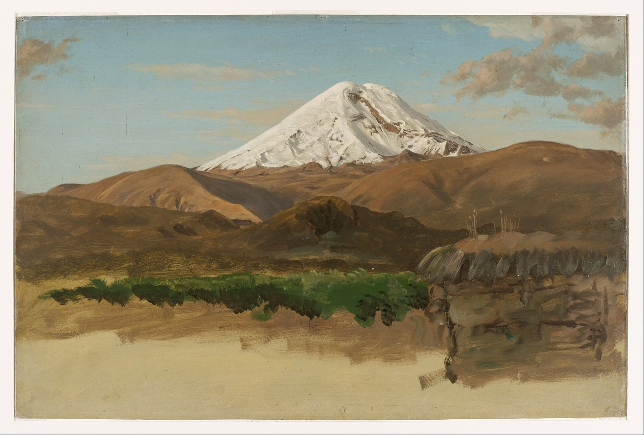 Studie van de berg Chimborazo, Ecuador door Frederic Edwin Church