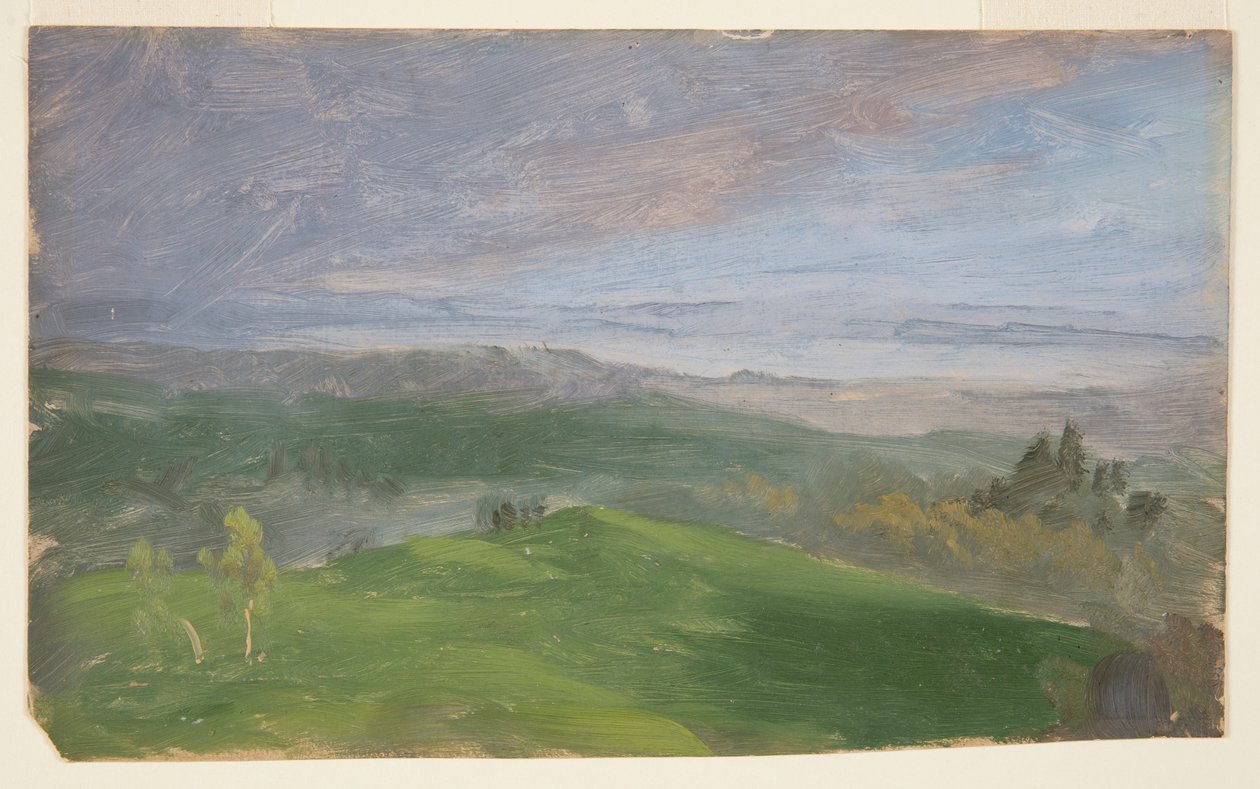 Zomerzicht, Hudson Valley, New York door Frederic Edwin Church