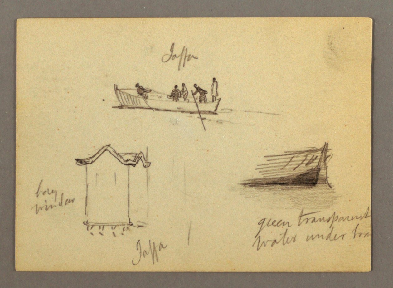 Twaalf figuurschetsen, Joffa, Palestina door Frederic Edwin Church