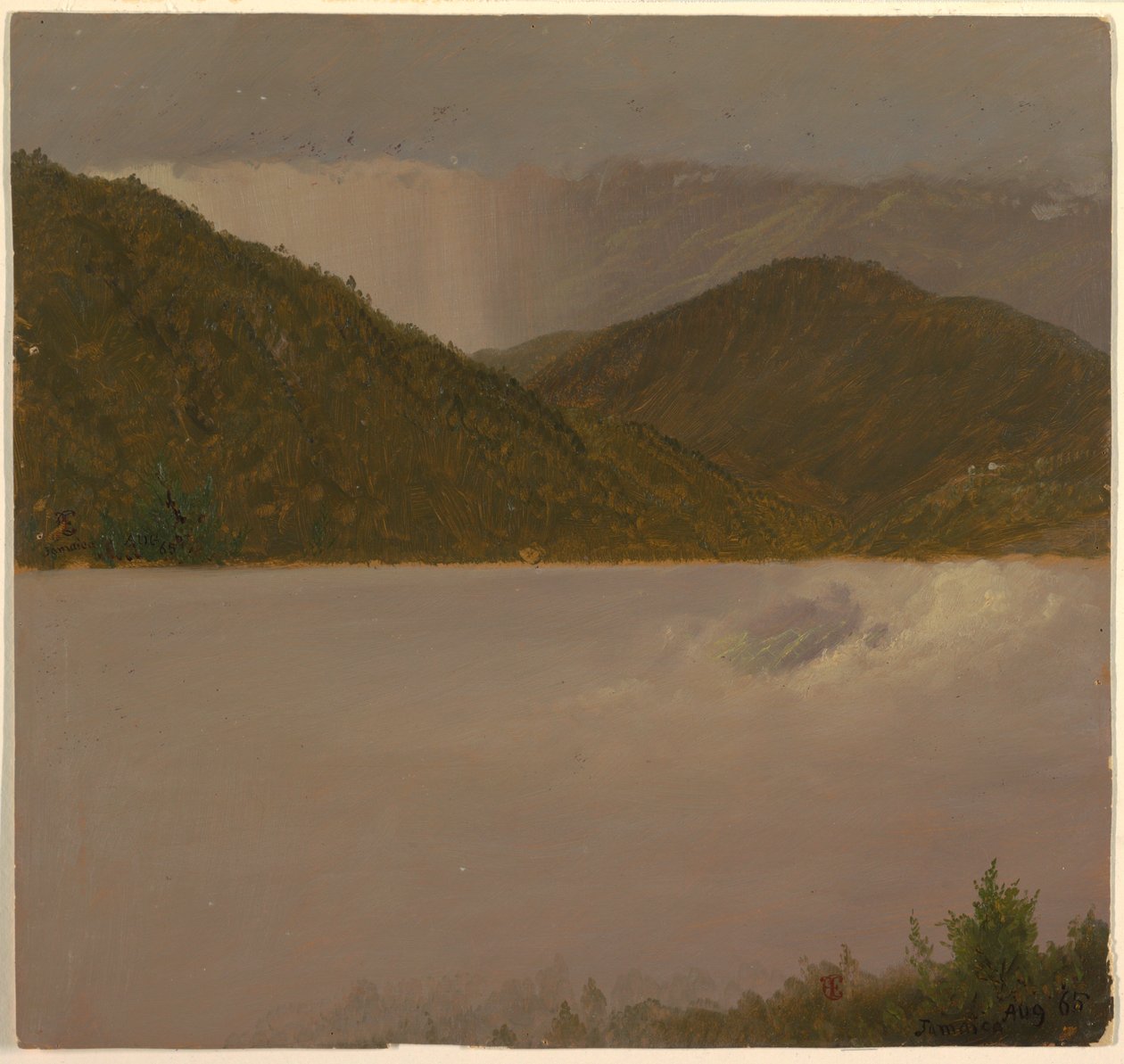Twee Wolken- en Bergtopstudies, Jamaica door Frederic Edwin Church