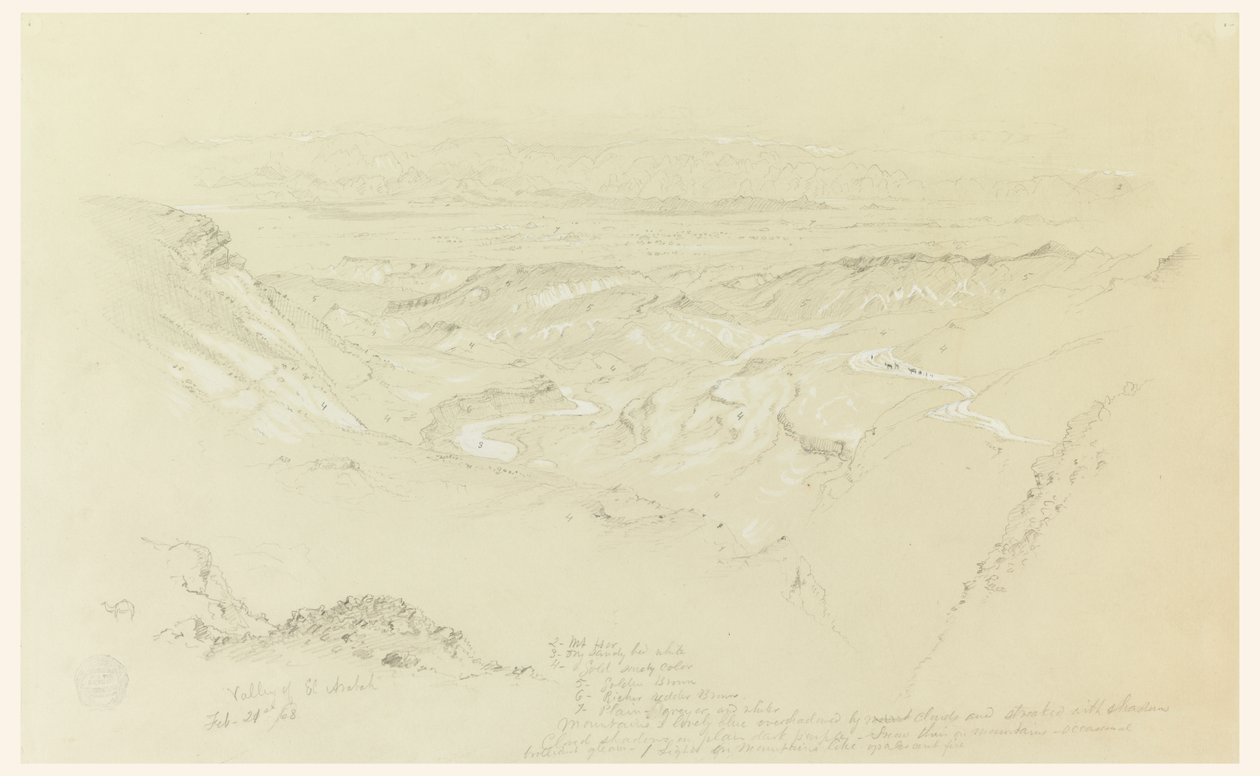 Vallei van El Arabah door Frederic Edwin Church