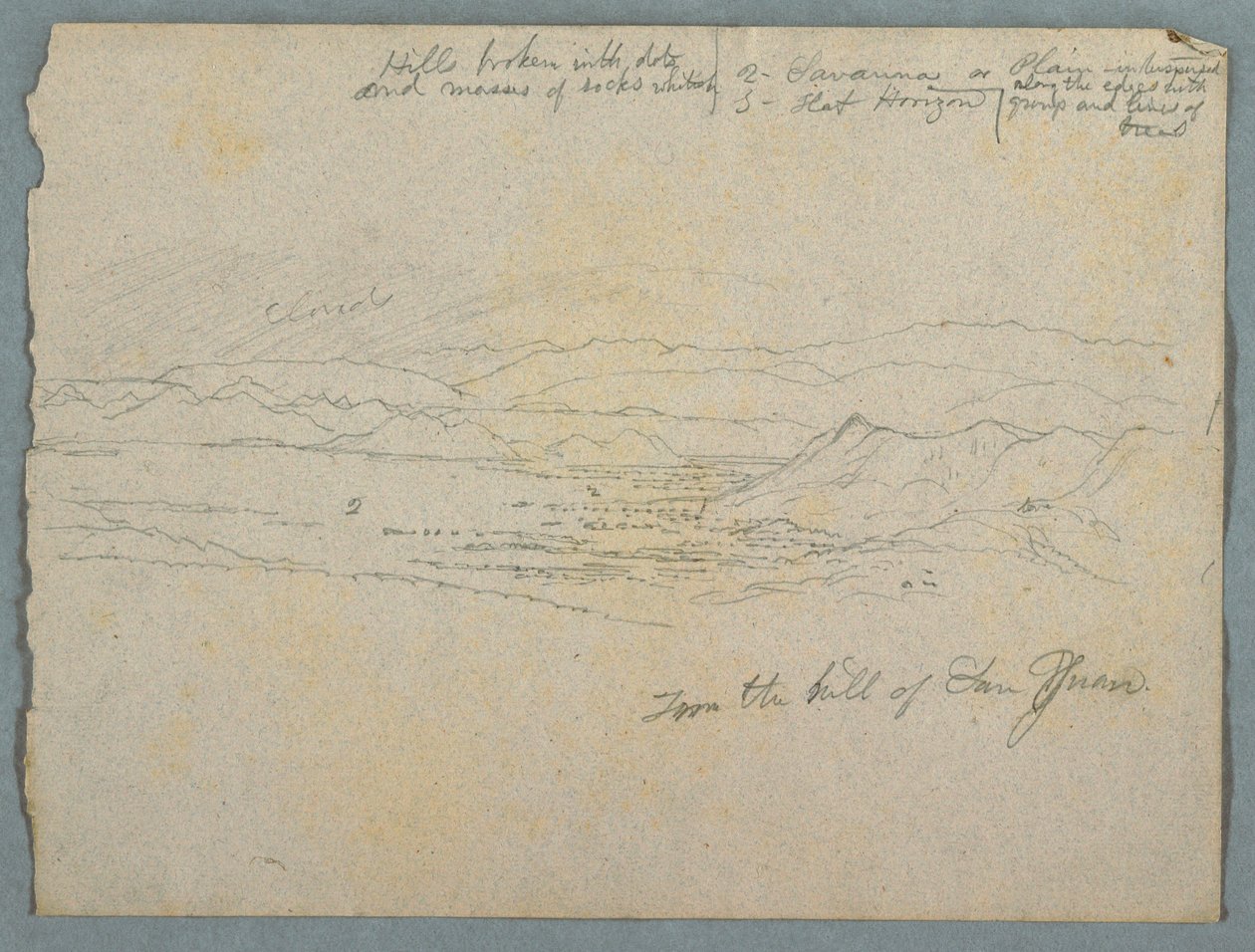 Uitzicht vanaf de heuvel van San Juan, waarschijnlijk Colombia door Frederic Edwin Church