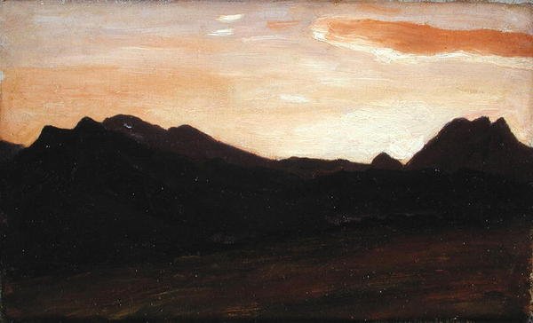 Landschap met heuvels door Frederic Leighton