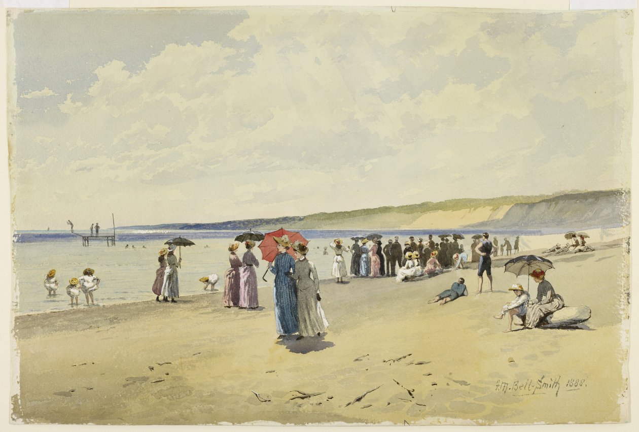 Het strand, 1888 door Frederic Marlett Bell Smith