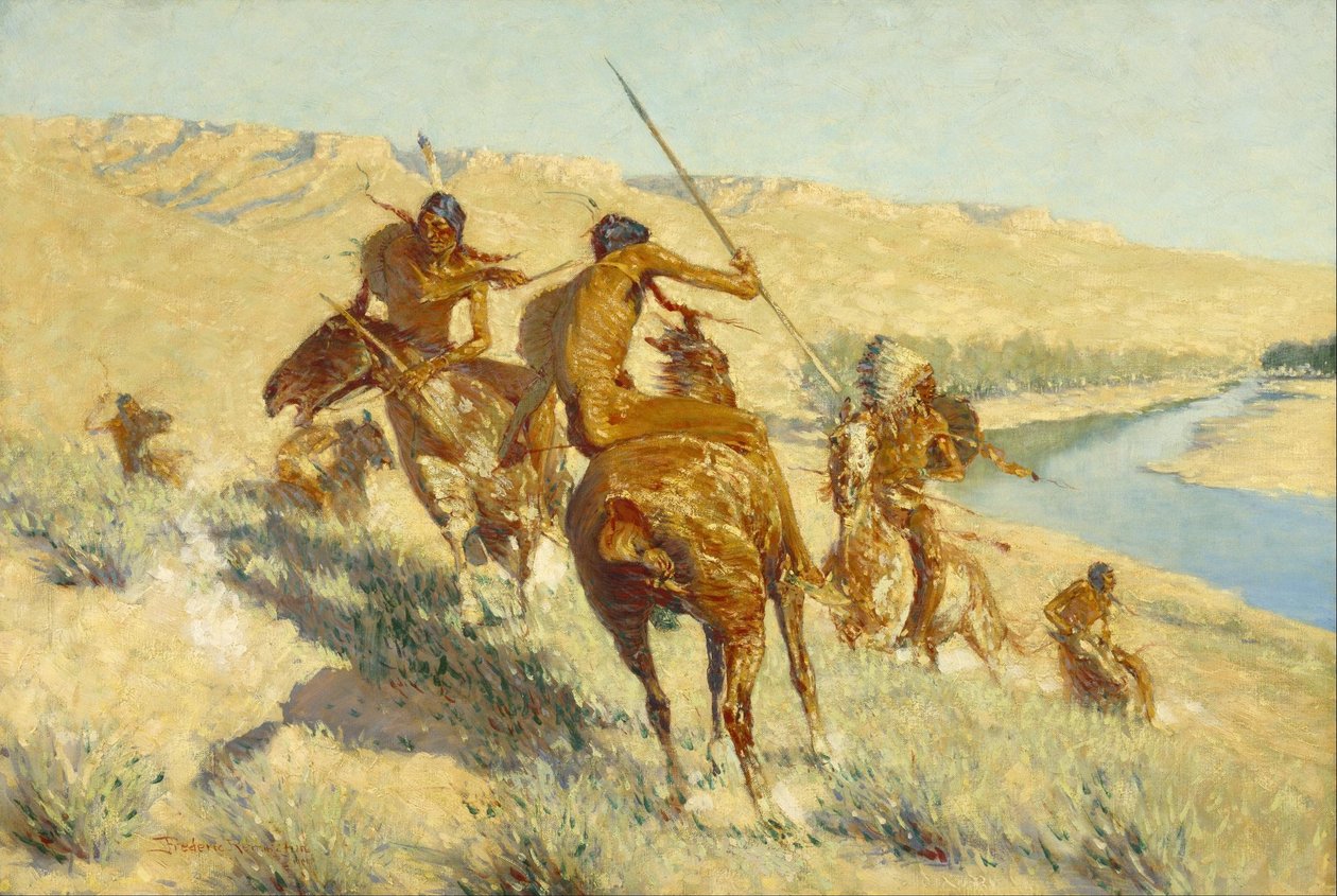 Aflevering van de Buffalo Gun door Frederic Remington