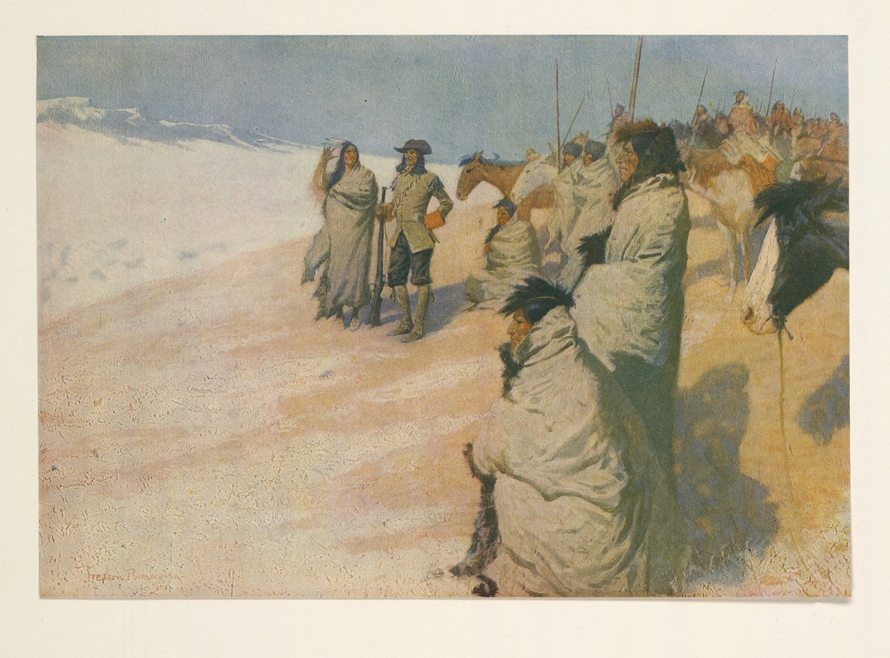 La Vérendrye uit Colliers Weekly door Frederic Remington