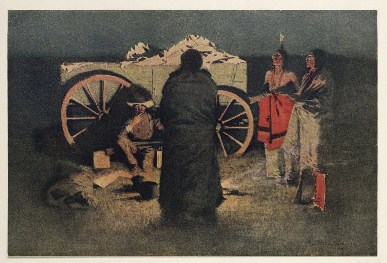 Nachtkamp, pub. 1905 door Frederic Remington