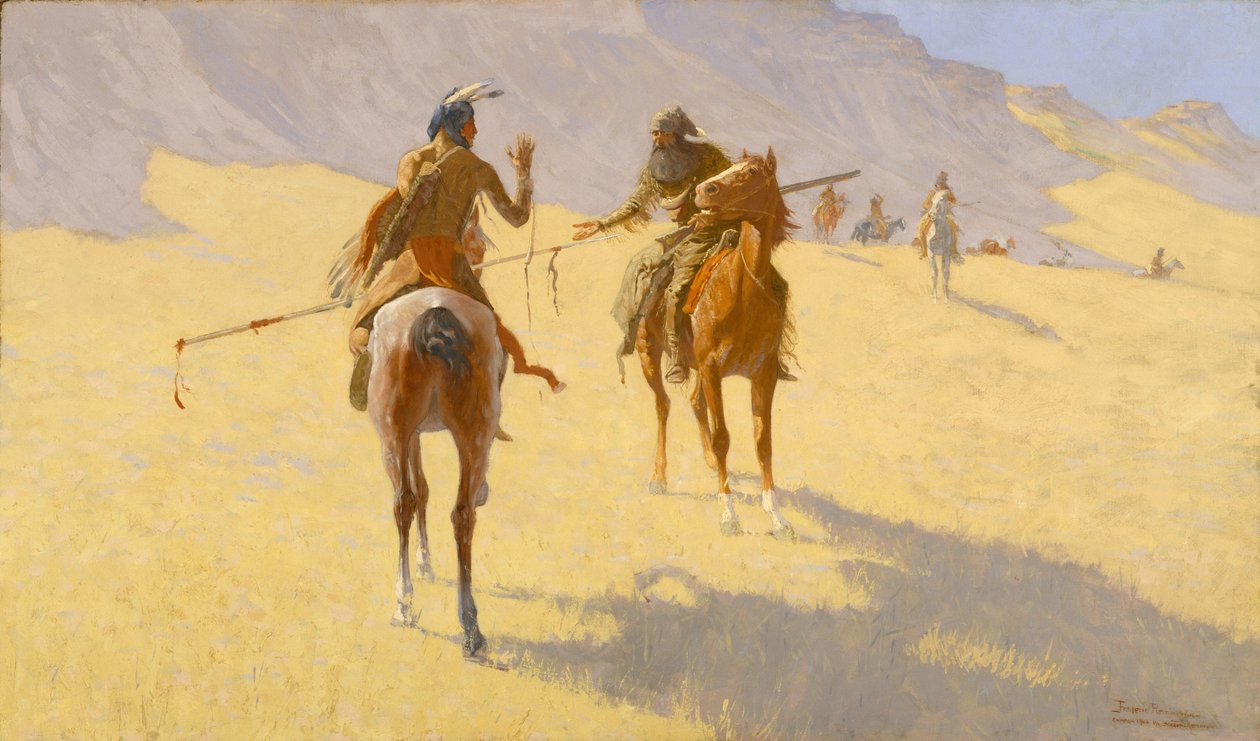 De Parley door Frederic Remington