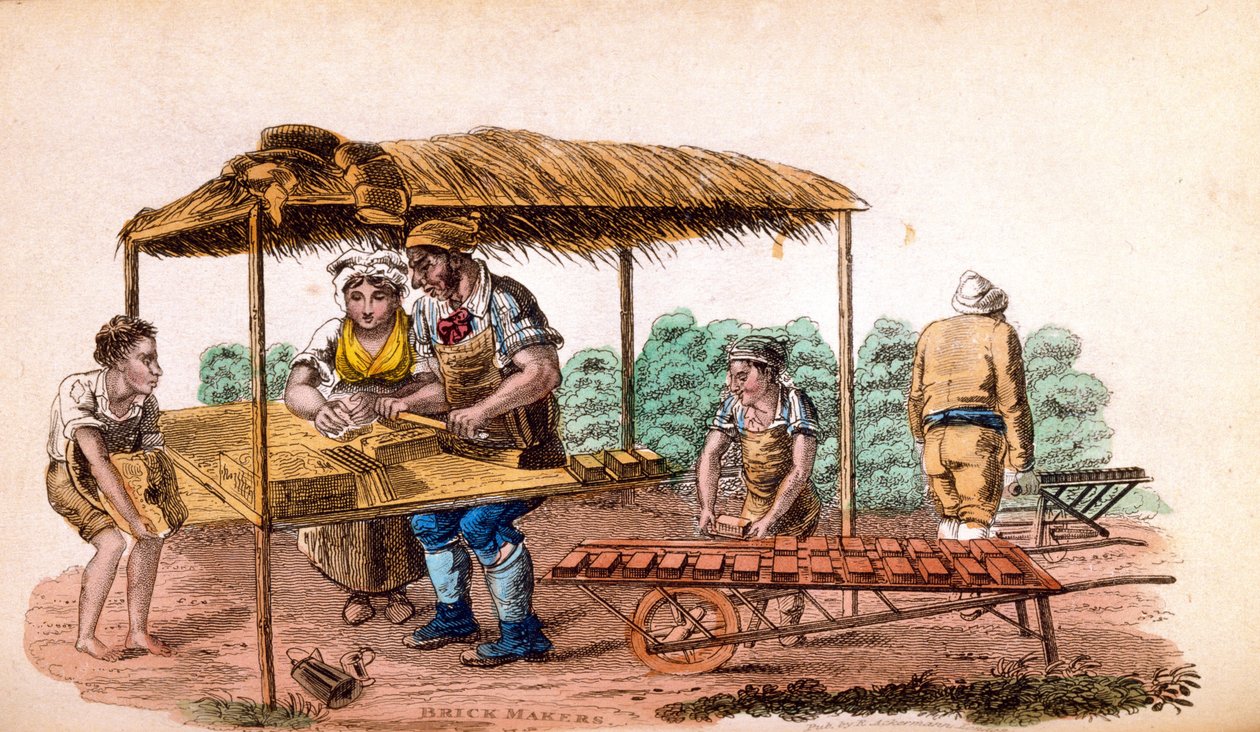 De steenbakker uit Ackermanns World in Miniature door Frederic Shoberl