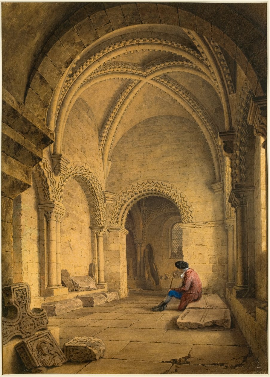 De kapel in het oude kasteel, Newcastle upon Tyne door Frederick Mackenzie