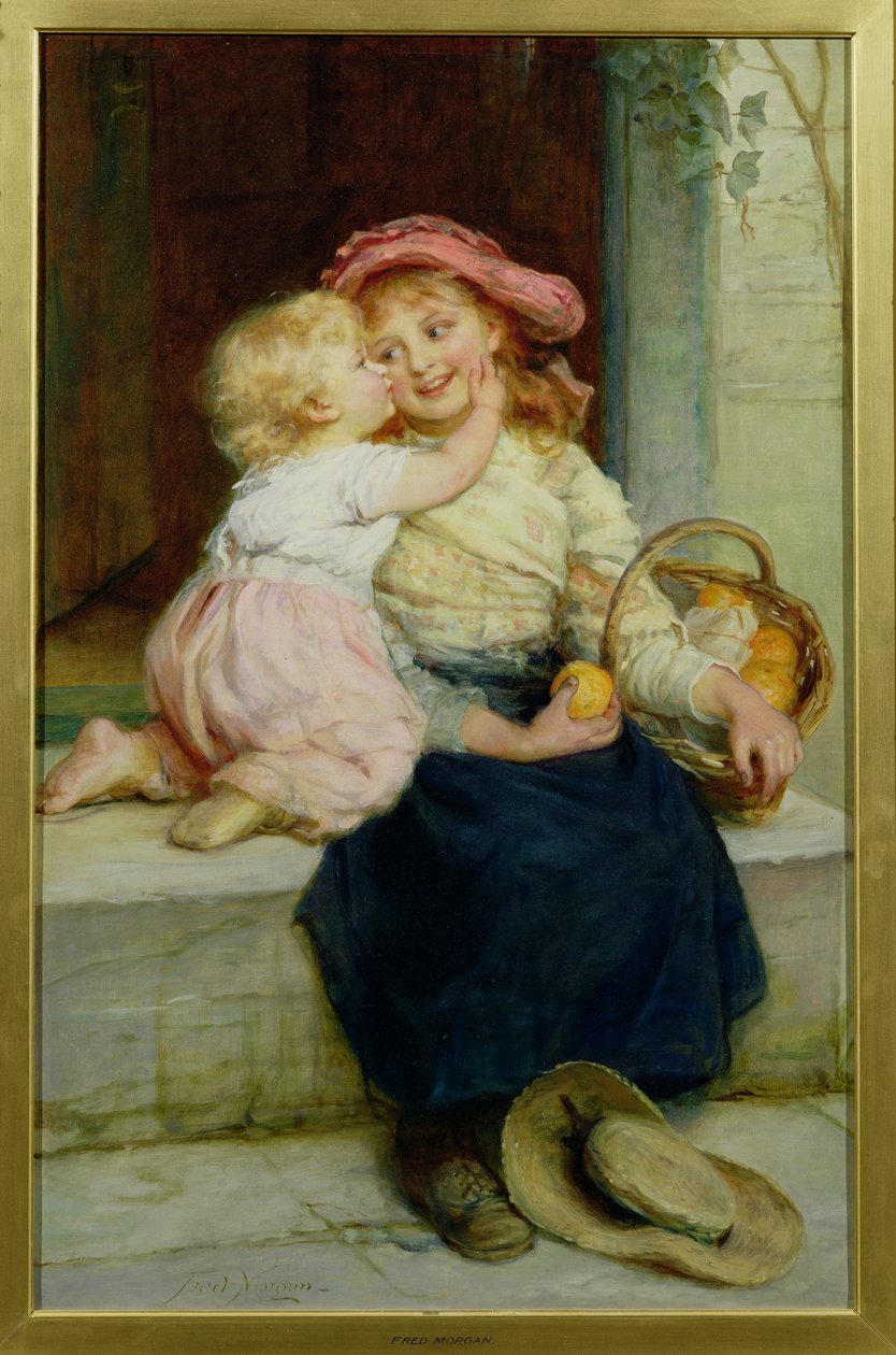 De Sinaasappelverkoopster door Frederick Morgan