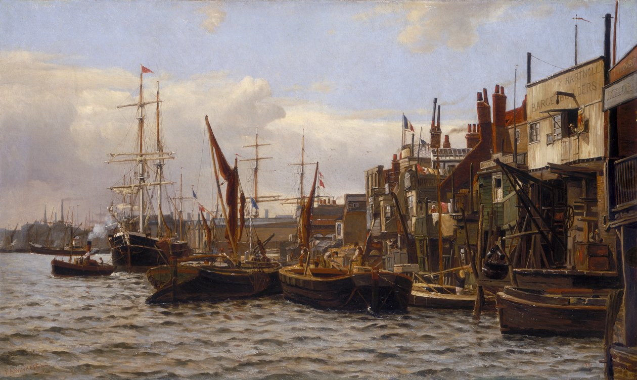 De Rivier bij Limehouse door Frederick A Winkfield