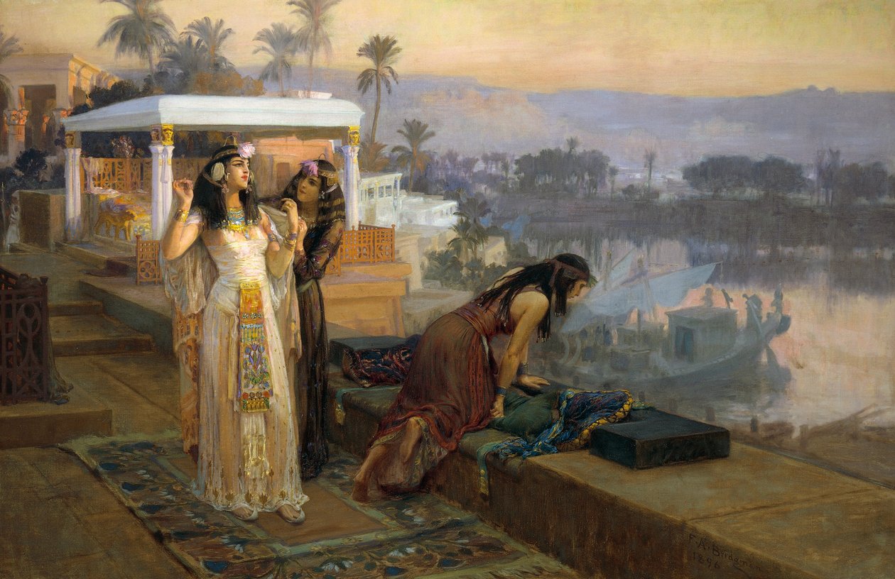 Cleopatra op de terrassen van Philae door Frederick Arthur Bridgman