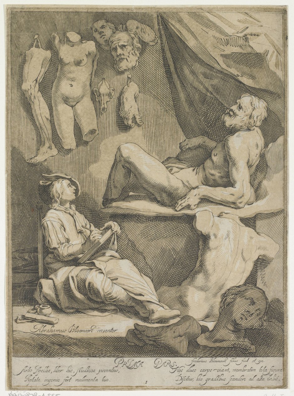 Titelpagina van Oorspronkelyk en vermaard konstryk tekenboek door Frederick Bloemaert