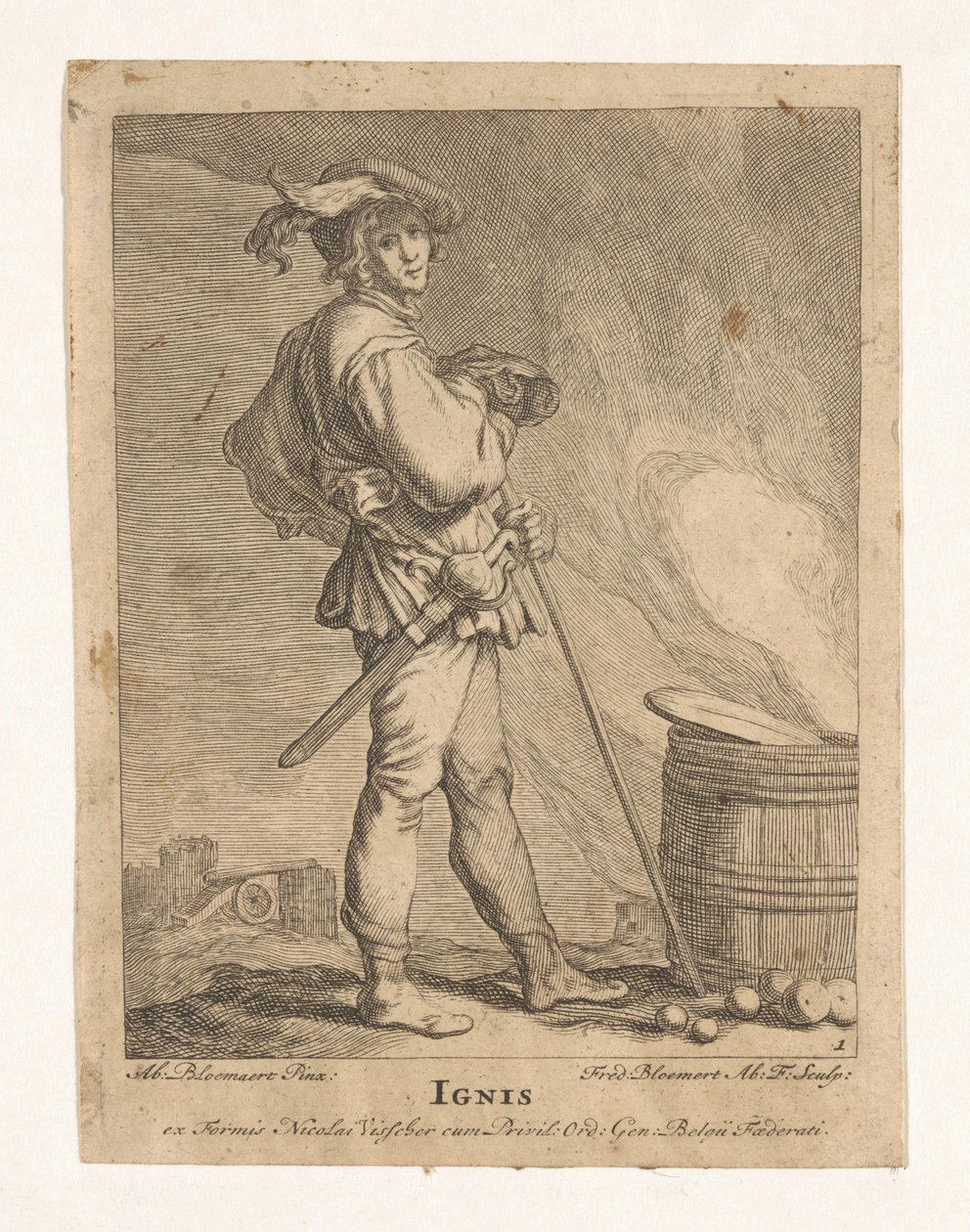 Vuur door Frederick Bloemaert