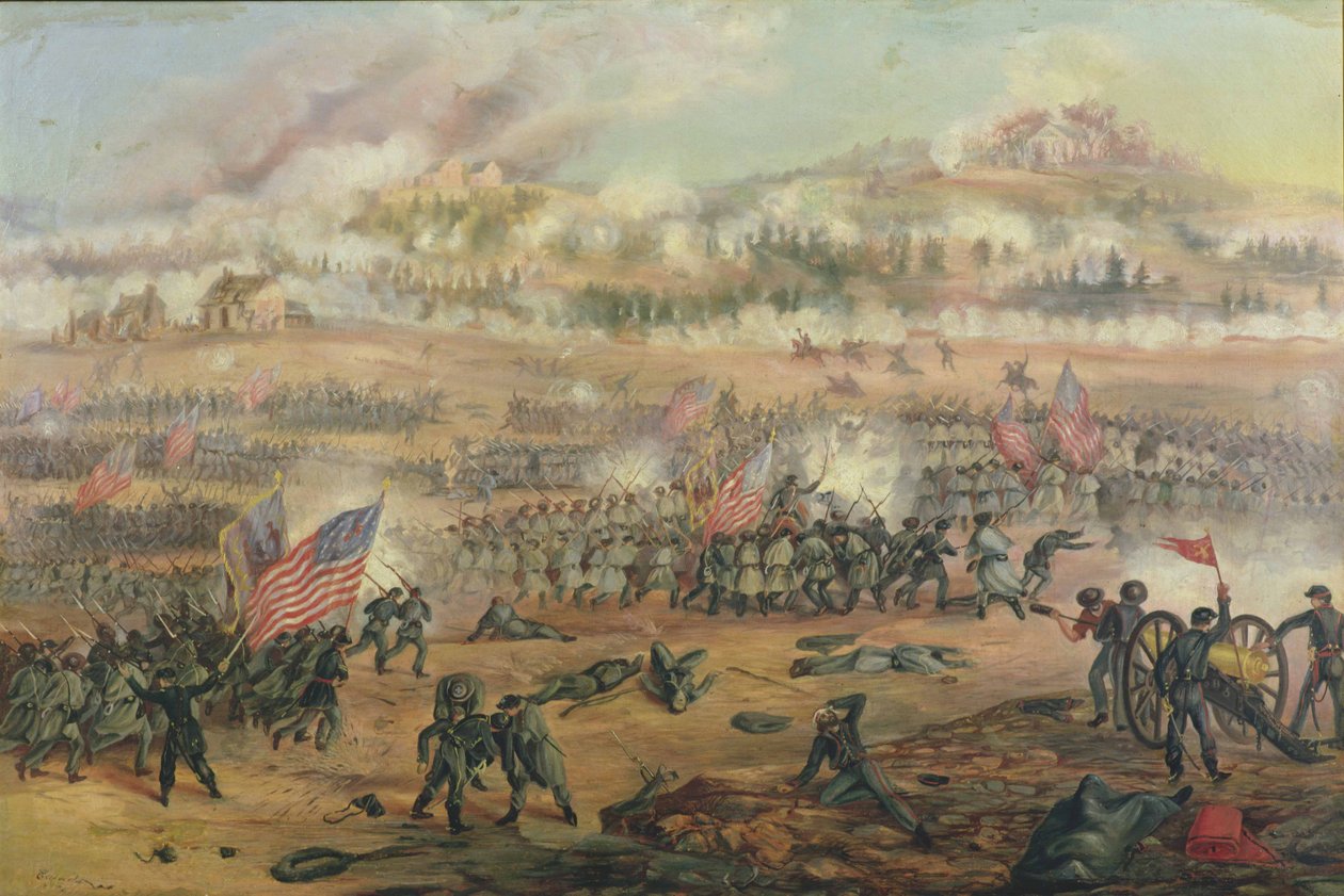 De Slag bij Fredericksburg op 13 december 1862 door Frederick Cavada