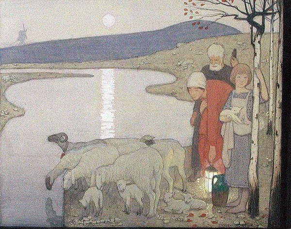 Pastoraal, ca. 1923 door Frederick Cayley Robinson