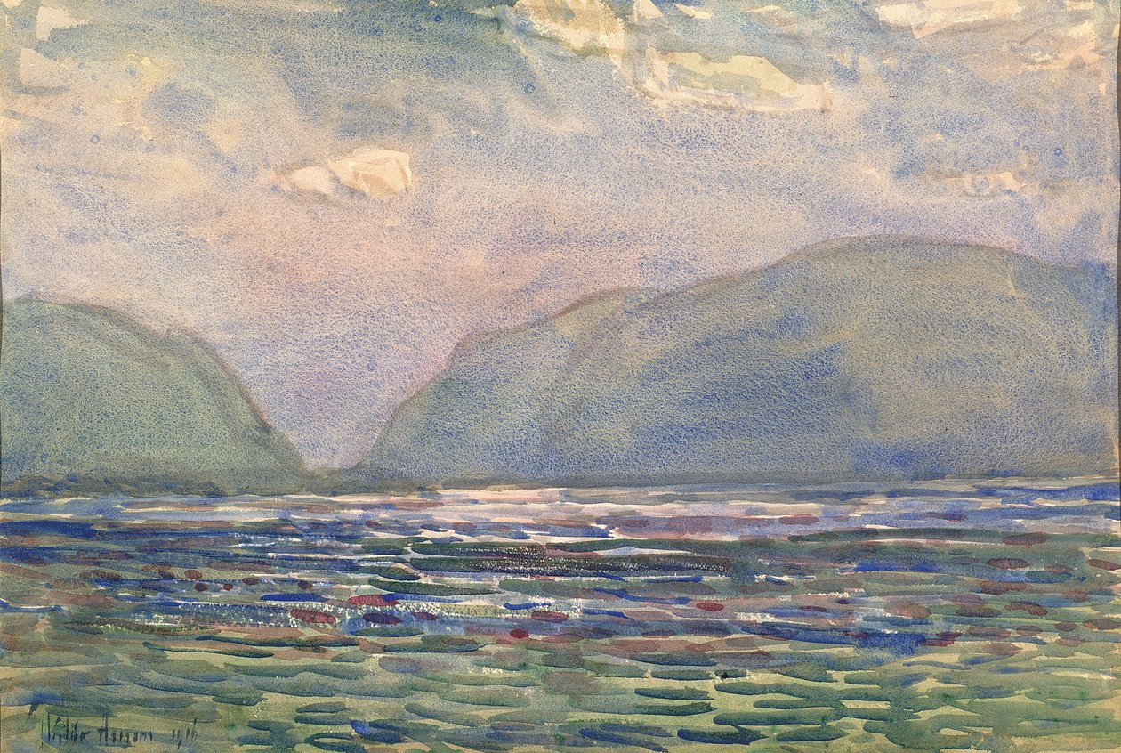 Middag boven Newburgh door Frederick Childe Hassam