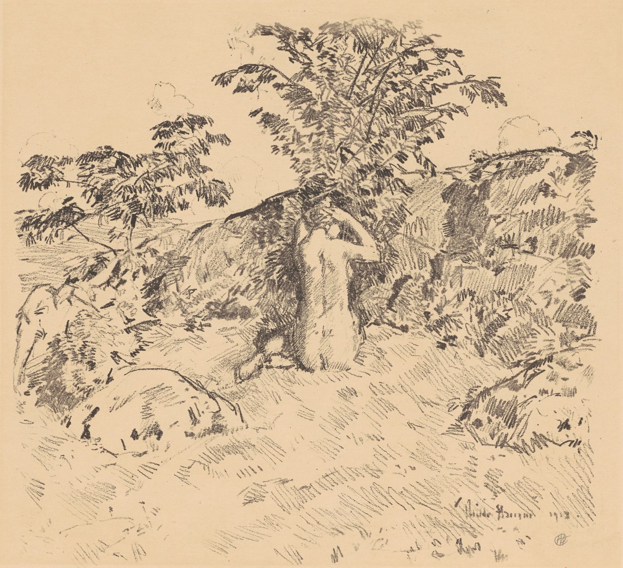 De wilde kersenboom door Frederick Childe Hassam