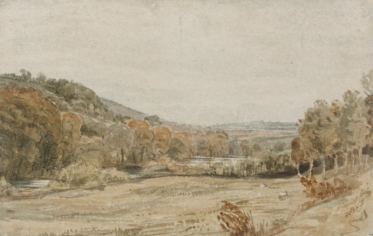 Rivier Tamar, nabij Endsleigh, Devon door Frederick Christian Lewis the Elder