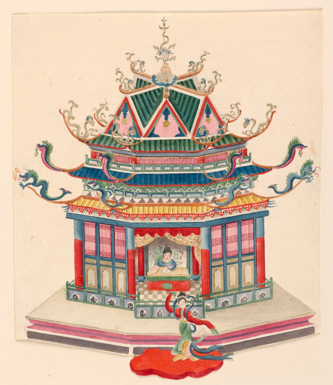 Ontwerp voor een Chinees paviljoen door Frederick Crace