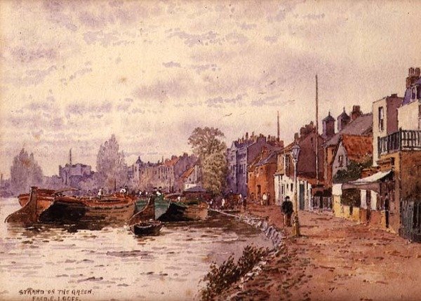 Strand on the Green door Frederick E.J. Goff