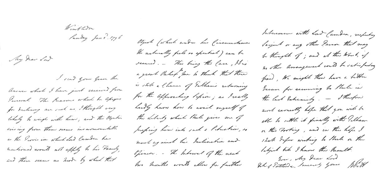 Brief van William Pitt aan de Hertog van Portland, 1796 1865 door Frederick George Netherclift