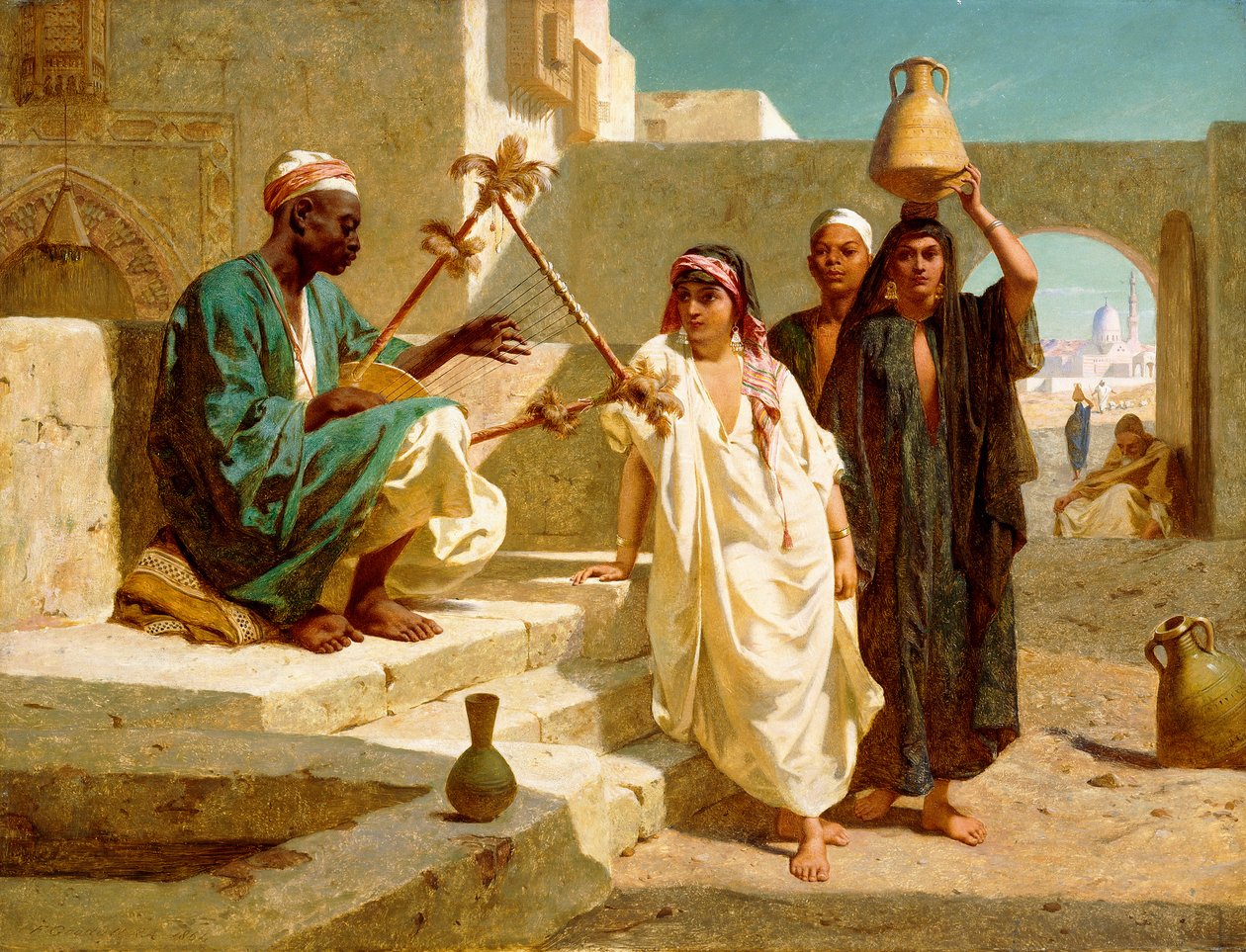 Het lied van de Nubische slaaf door Frederick Goodall