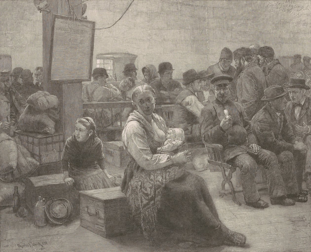 In het land van belofte door Frederick Juengling, after Charles Frederic Ulrich