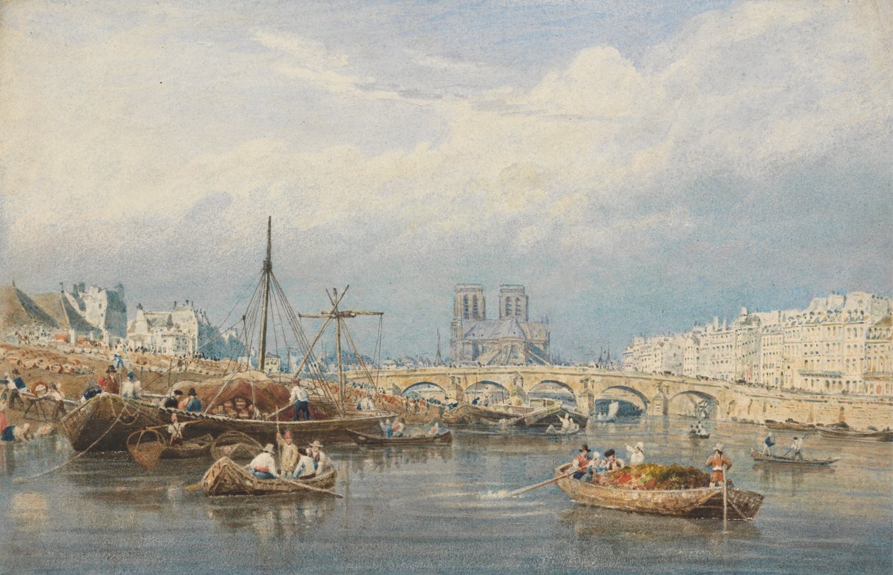 De Seine met de Notre Dame door Frederick Nash
