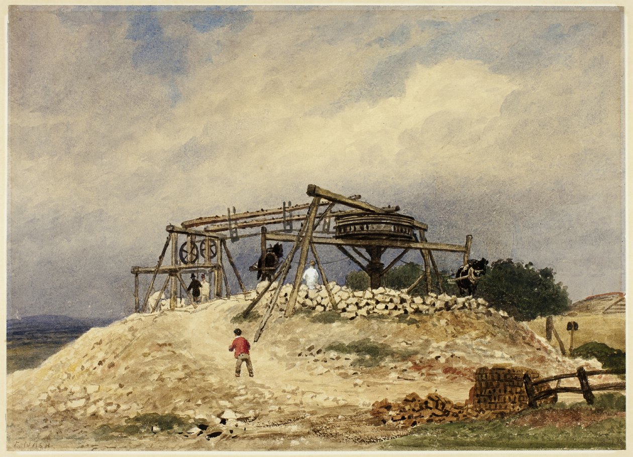 Top van Mijnschacht door Frederick Nash