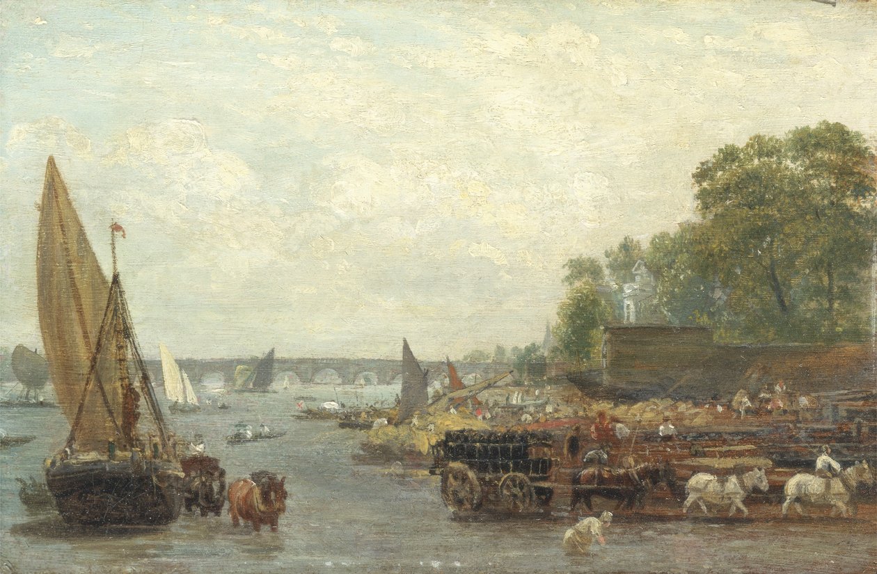 Westminster Bridge, ca. 1820-30 door Frederick Nash