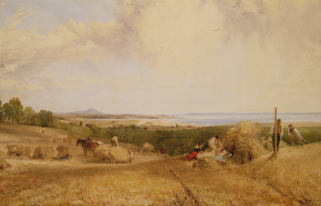 Het Oogstveld, 1846 door Frederick Richard Lee